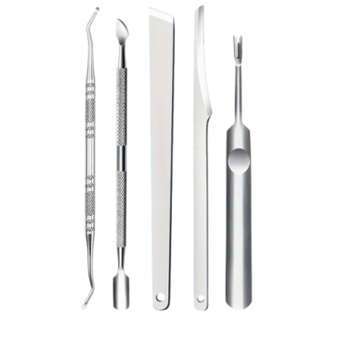 Set of metal pedicure tools, 5 pcs.