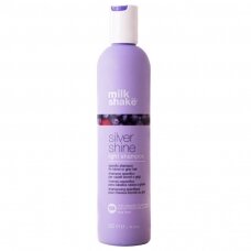 MILK SHAKE SILVER SHINE SHAMPOO LIGHT plaukų šampūnas žiliems arba šviesintiems plaukams, 300 ml