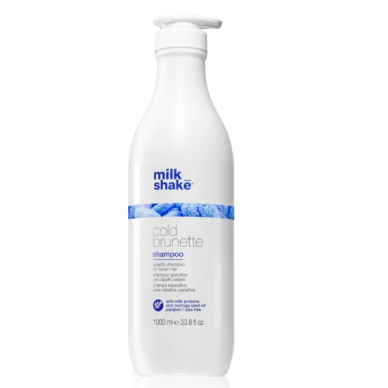 MILK SHAKE COLD BRUNETTE vario atspalvius neutralizuojantis šampūnas rudiems plaukų atspalviams, 1000 ml