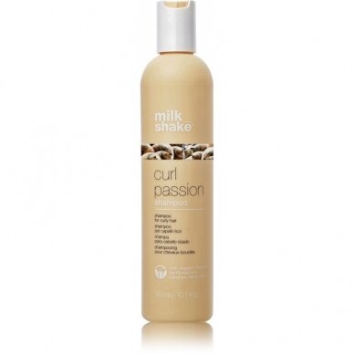 MILK SHAKE CURL PASSION SHAMPOO šampūnas garbanotiems plaukams su natūraliais aliejais Babassu ir pieno proteinais, 300 ml