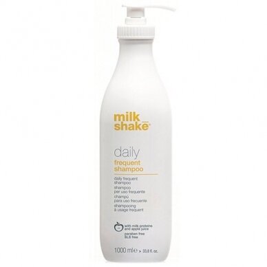 MILK SHAKE DAILY SHAMPOO Шампунь для волос для ежедневного применения с молочными протеинами и яблочным соком, 1000 мл.