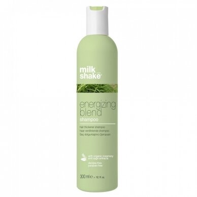 MILK SHAKE ENERGIZING BLEND SHAMPOO stipriai plonus plaukus atgaivinantis šampūnas su eukalipto ekstraktais, 300 ml