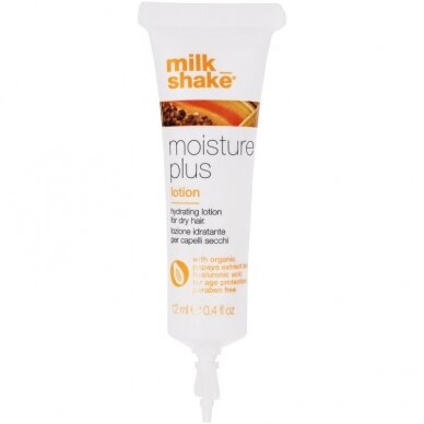 MILK SHAKE MOISTURE PLUS ampulė sausiems ir pažeistiems plaukams, 12 ml.