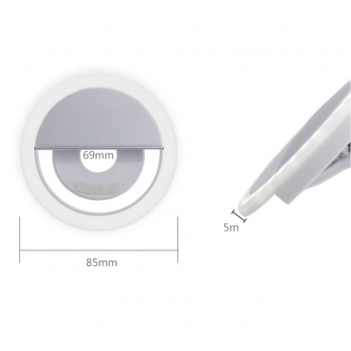 Mini LED light for phone, white color 4