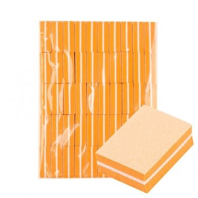 OCHO NAILS nail blocks for MINI manicure orange, 50 pcs.