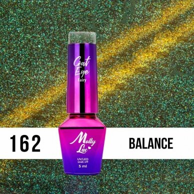 MOLLYLAC CAT EYE FAIRY BALANCE стойкий гибридный лак для ногтей, 5 мл. NR.162 4