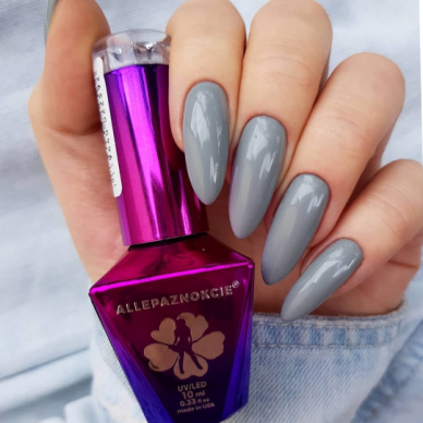 MOLLYLAC GLAMOUR WOMEN LUXURY GREY стойкий гибридный лак для ногтей, 5 мл. NR.6 1