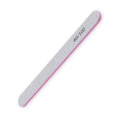 Professional nail file for manicure LUX ZERBA STRAIGHT straight 80/100