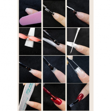 Nail extension fiber, 10 pcs. 2