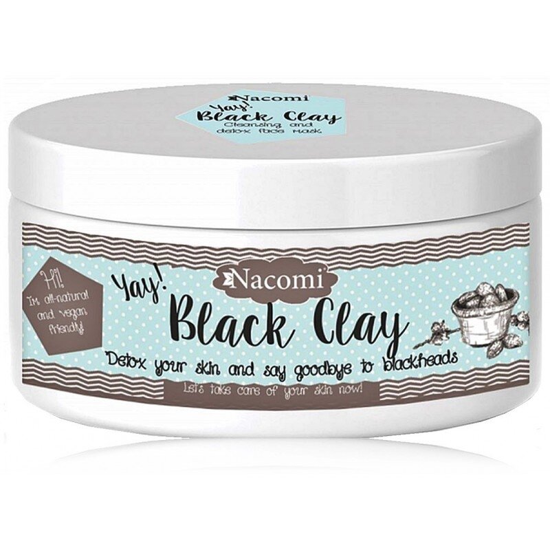 Black clay mask. Nacomi очищающая маска Express Skin Cleansing by Nacomi - Cleansing face Mask. Cosmetic Clay.