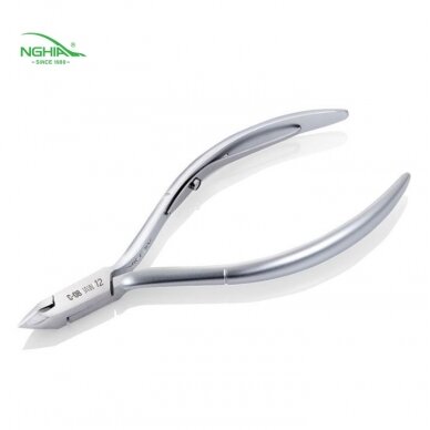 NGHIA EXPORT professional manicure tweezers for cutting cuticles C-08 JAW 12