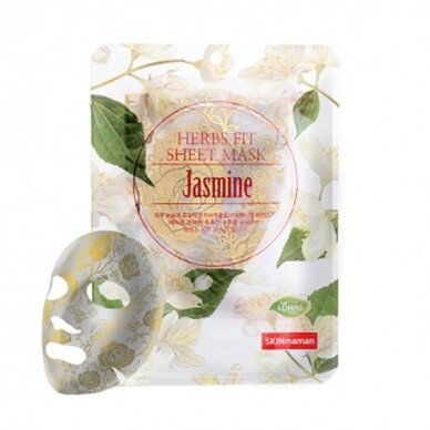 NOHJ Herbs lakštinė veido kaukė su žolelių Jasminu ekstraktu, 25g