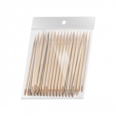 OCHO NAILS wooden sticks made of orange wood - sticks for pushing back cuticles during manicure, 11.5 cm, 100 pcs.