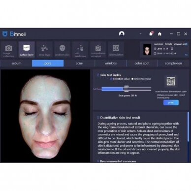 BITMOJI profesionalus odos analizės ir diagnostikos aparatas su 3D moduliacija ir 28 mln. HD pixelių (be planšėtės) 5
