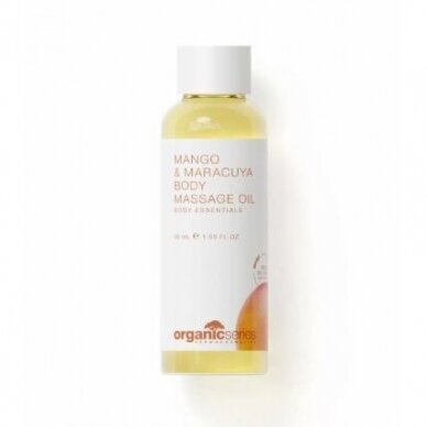 ORGANIC SERIES mango and passion fruit scented body and face massage oil MANGO&PASSION, 50ml