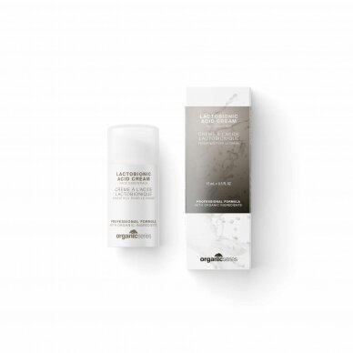 ORGANIC SERIES veido kremas su laktobiono rūgštimi, 15 ml