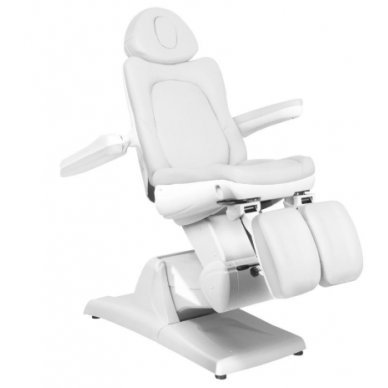 Professional electric podiatric chair - bed-lounger for pedicure procedures AZZURRO 870S PEDI, white (3 MOTORS) 1