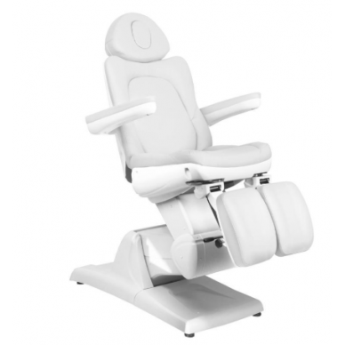 Professional electric podiatric chair - bed-lounger for pedicure procedures AZZURRO 870S PEDI, white (3 MOTORS)