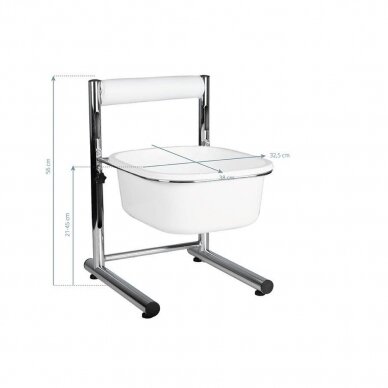 Professional pedicure bath for podiatric work with adjustable height, chrom color 3