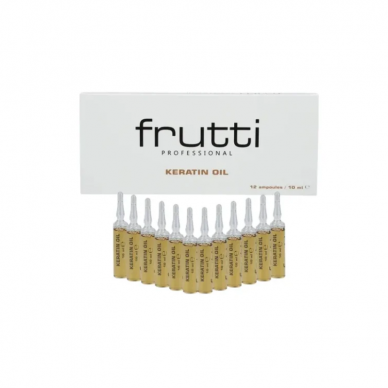 FRUTTI PROFESSIONAL atkuriamosios plaukų ampulės su keratinu, 12 x 10 ml