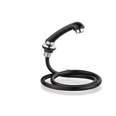 Washbasin shower with hose, black + silicone padding for the washbasin 1