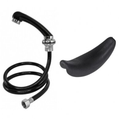 Washbasin shower with hose, black + silicone padding for the washbasin