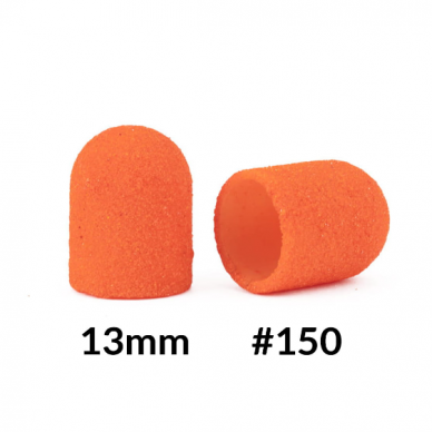 PODO ALLEMED profesionalūs vienkartiniai pedikiūro antgaliai, 13 mm, #150, 10 vnt. ORANGE 1