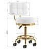 Professional master chair for beauticians GOLD AM-830, white color 7