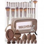 Set of professional makeup brushes with bag, 25 pcs.