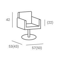 Профессиональное парикмахерское кресло BLACK PAKO CHROME SQUARE 1