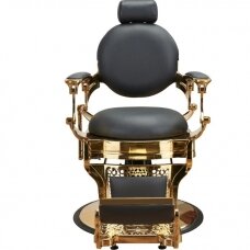 Professional barber chair for hairdressers and beauty salons SOLOMON GOLD black color