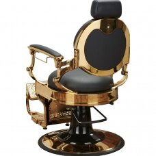 Professional barber chair for hairdressers and beauty salons SOLOMON GOLD black color