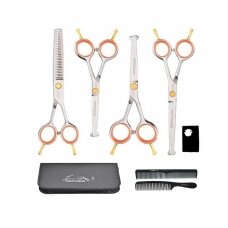 Professional barber scissors set SUPERIOR LINE 4,75-6,0, 4 pcs.