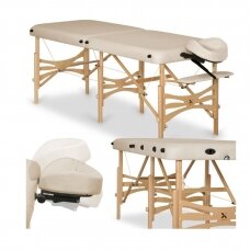 Professional folding massage table ALBA, cream color