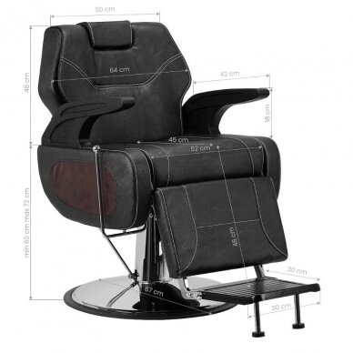 Professional barber chair for beauty salons GABBIANO DALLAS 12