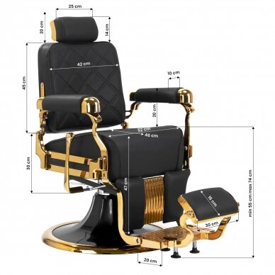 Professional barber chair for beauty salons GABBIANO LEONARDO 11