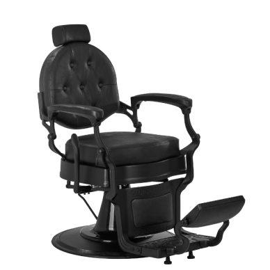 Professional barber chair for hairdressers and beauty salons GABBIANO PRESIDENT, black color