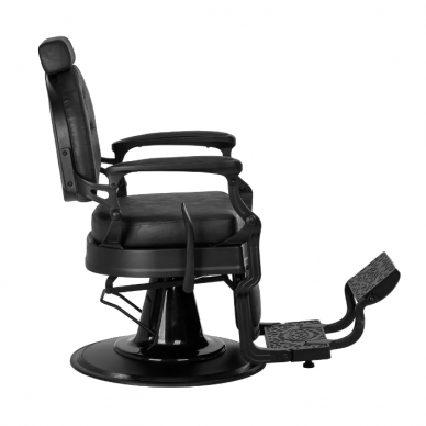 Professional barber chair for hairdressers and beauty salons GABBIANO PRESIDENT, black color 1