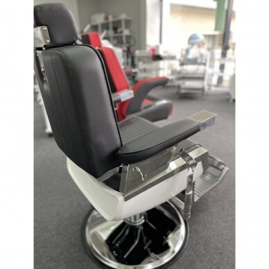 Profesionali barberio kėdė kirpykloms ir grožio salonams LORD, juodos spalvos 7