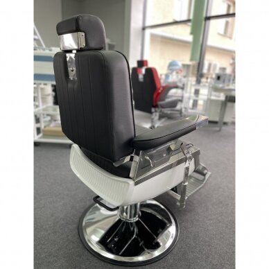 Profesionali barberio kėdė kirpykloms ir grožio salonams LORD, juodos spalvos 10