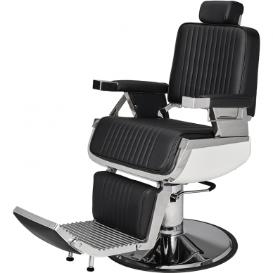 Profesionali barberio kėdė kirpykloms ir grožio salonams LORD, juodos spalvos 4