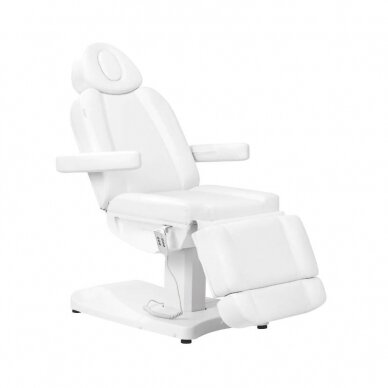 Professional electric cosmetology chair - bed AZZURRO 803D (3 motors), white color