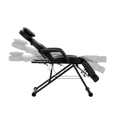 AZZURRO profesionali kosmetologinė kėdė - gultas 563S, juodos spalvos 6