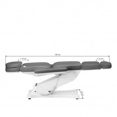 Профессиональное электрическое косметологическое кресло-кровать SILLON CLASSIC, 3 мотора, цвет серый 14