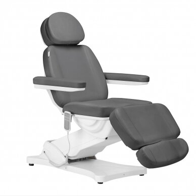 Professional electric cosmetology chair - bed SILLON CLASSIC, 3 motors, gray color 1