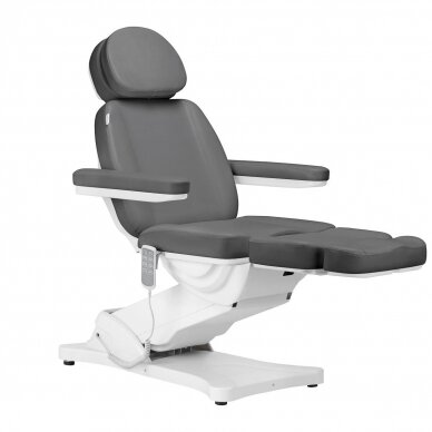 Professional electric cosmetology chair - bed SILLON CLASSIC, 4 motors, gray color 2