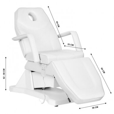 Professional electric cosmetology chair SOFT (1 motor), white color 5