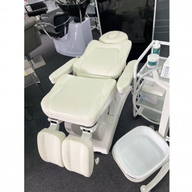 Professional electric podiatric chair - bed-lounger for pedicure procedures AZZURRO 870S PEDI, white (3 MOTORS) 12