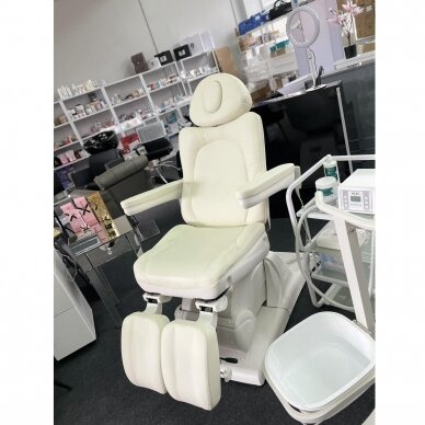 Professional electric podiatric chair - bed-lounger for pedicure procedures AZZURRO 870S PEDI, white (3 MOTORS) 11