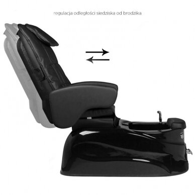 Profesionali elektrinė podologinė kėdė pedikiūro procedūroms su masažo funkcija AS-122, juoda 4